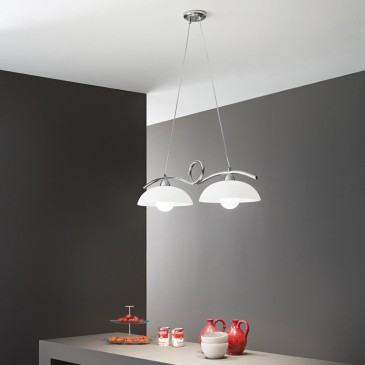 Moderner Kronleuchter aus Chrom oder Bronze | Mondialshop
