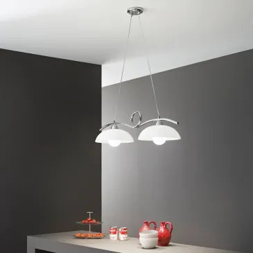 Moderner Kronleuchter aus Chrom oder Bronze | Mondialshop
