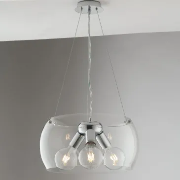 Lampadario Moderno Circolare Bianco o Trasparente | Mondialshop