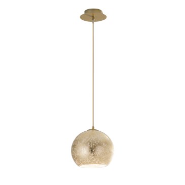 Moderner Kronleuchter mit Blattgoldverzierung in 3 Größen | Mondialshop