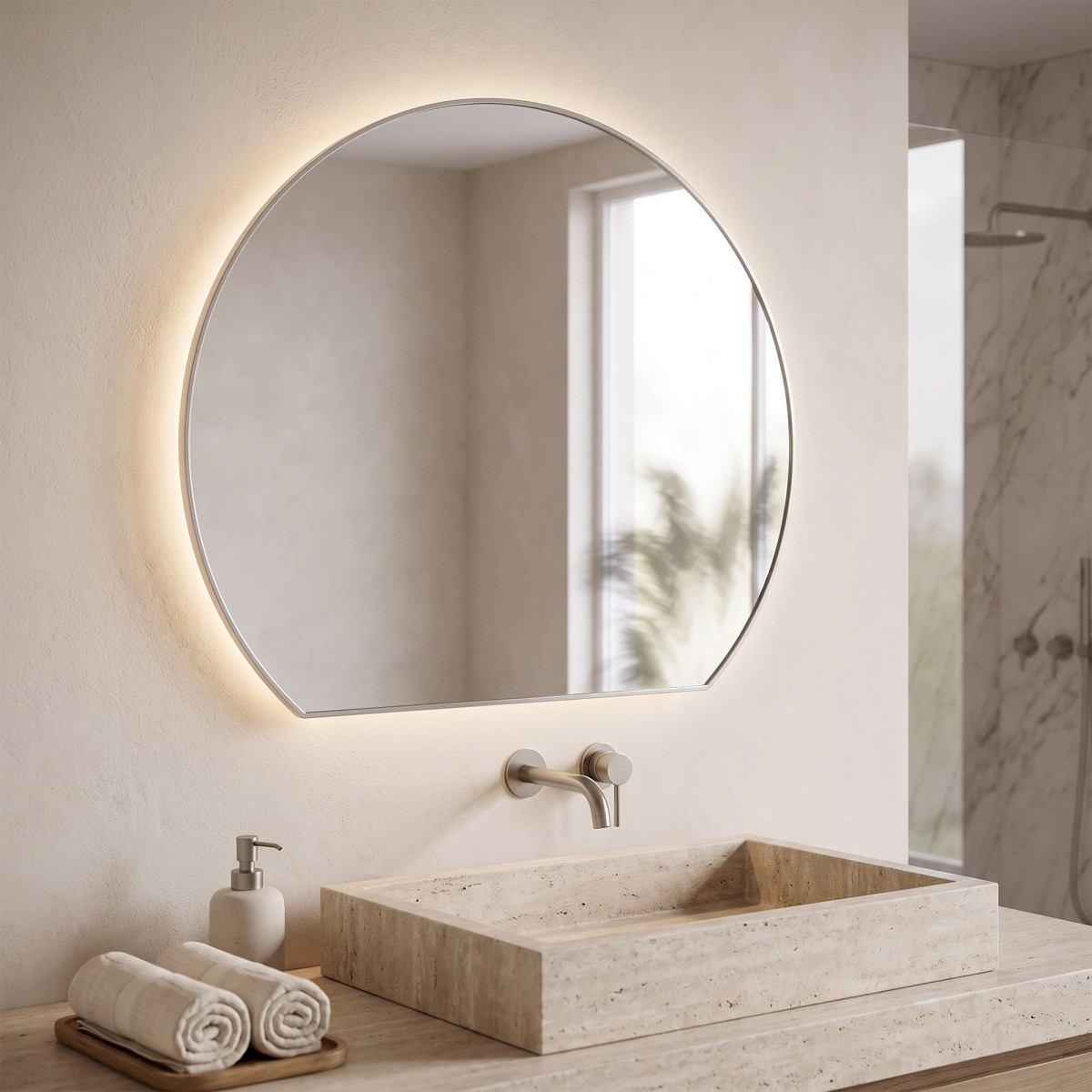 Specchio Bagno 80x69 o 100x88 cm