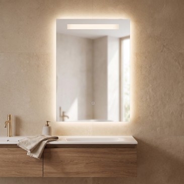 Specchio Bagno LED Satinato 50x70 cm