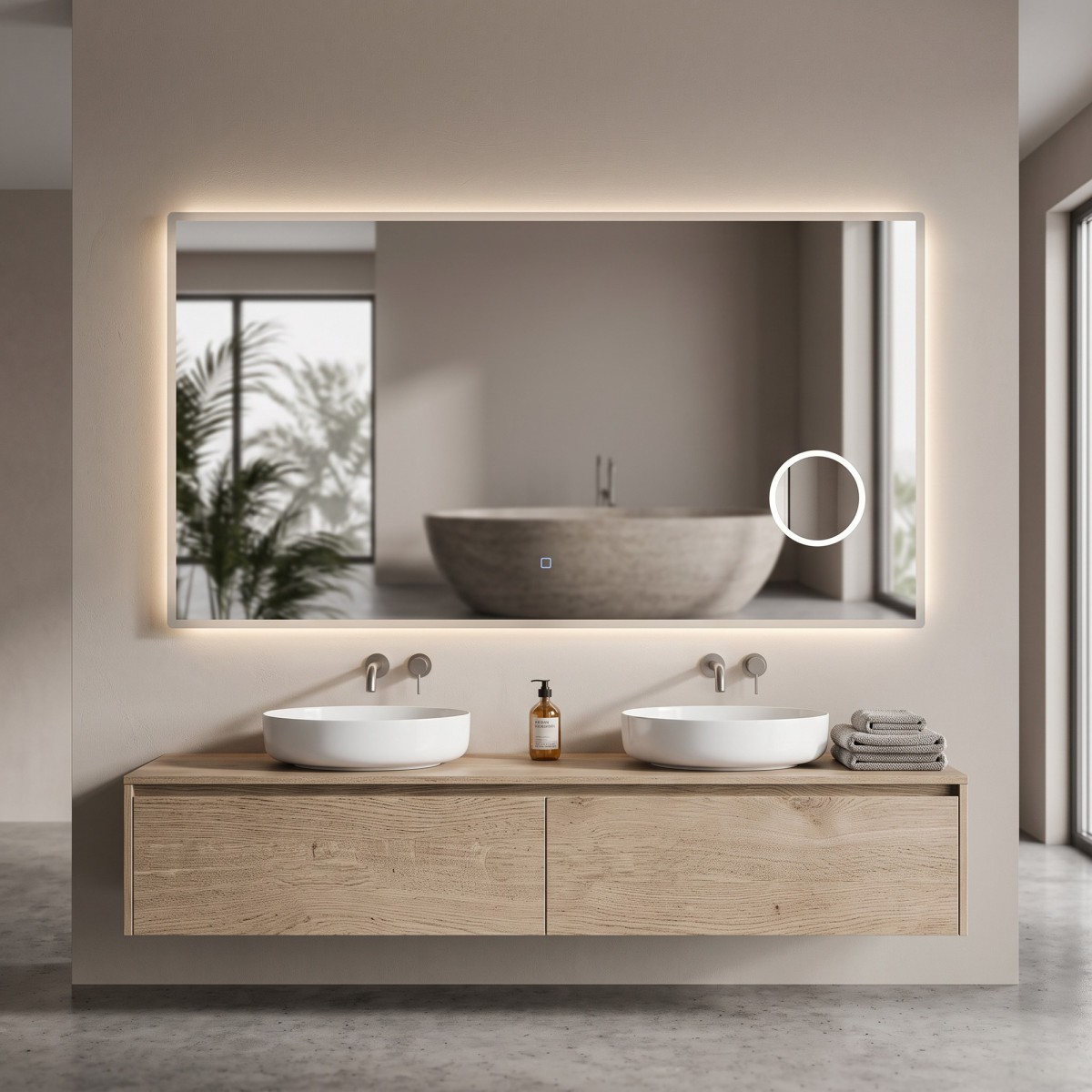 specchio bagno retroilluminato 120x70 cm
