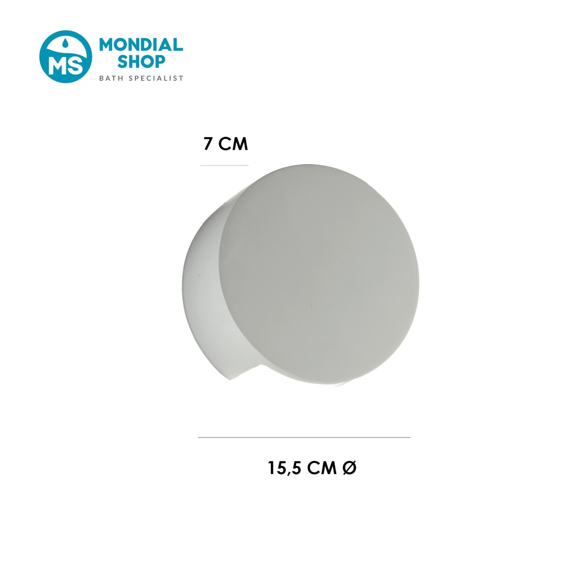 Applique murale ronde en plâtre à peindre G9 | Mondialshop