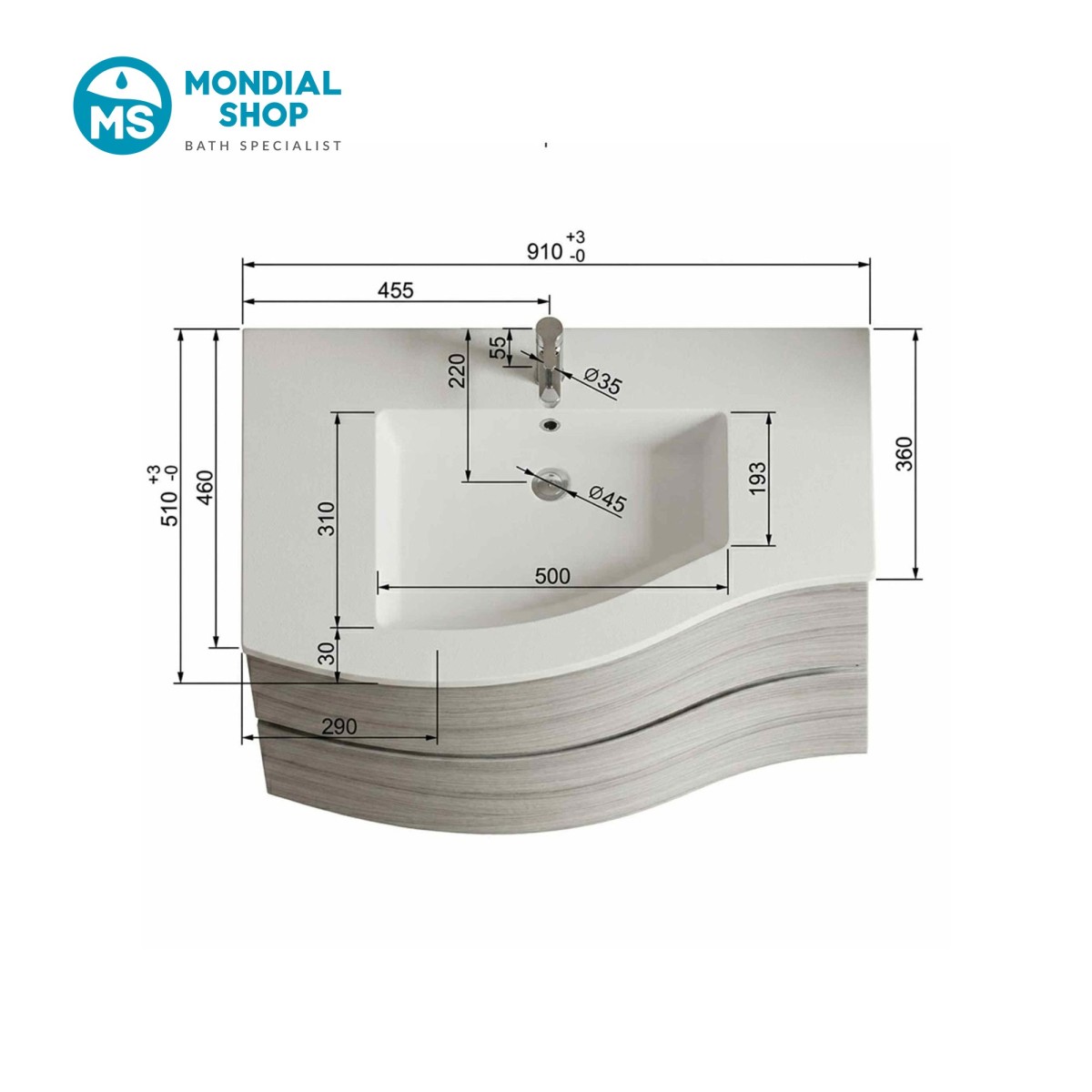 Mobile bagno sospeso bianco in offerta