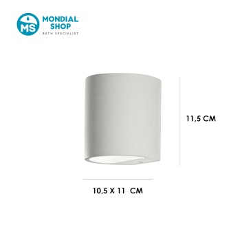 Applique Gesso Verniciabile Doppia Emissione G9 | Mondialshop
