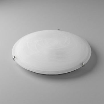 Plafonnier blanc classique, 2 tailles | Mondialshop