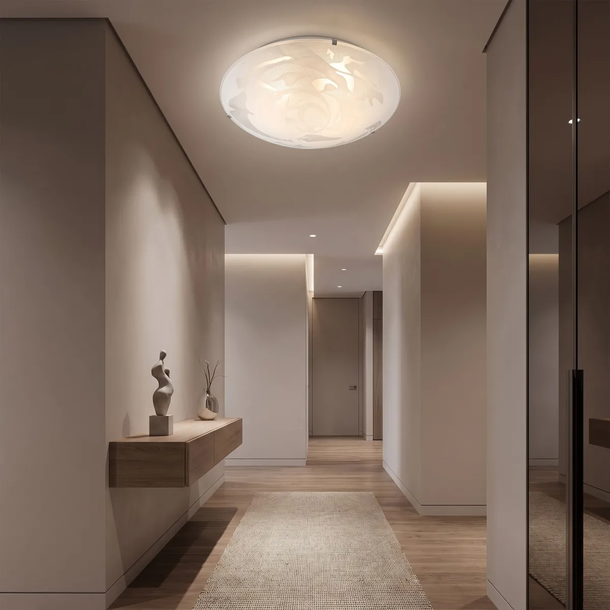Moderne Deckenleuchte aus weißem Alabasterglas | Mondialshop