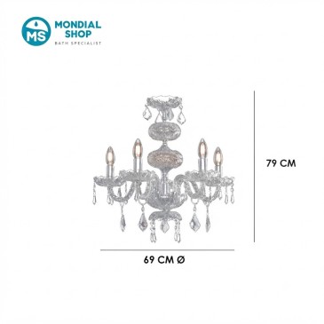 Klassischer Kronleuchter aus Chromkristall | Mondialshop