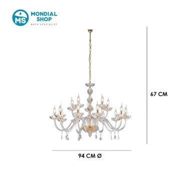 scheda tecnica lampadario a sospensione 10+5 braccia RIFLESSO