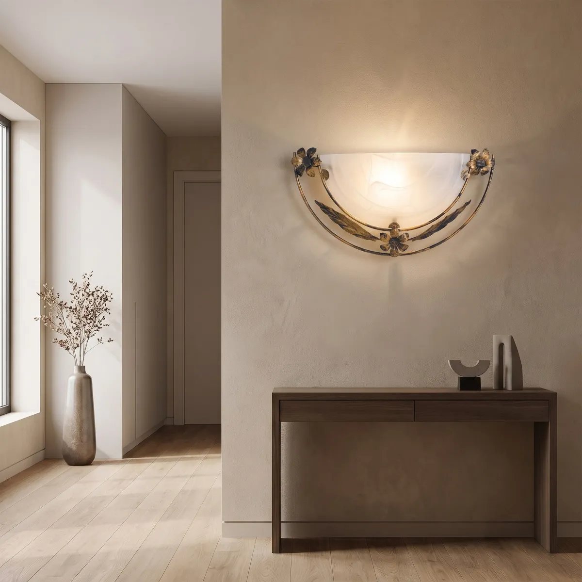Wandleuchte aus Alabasterglas, E27 | Mondialshop