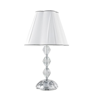 Lampe de table en cristal doré ou chromé | Mondialshop
