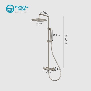 Colonna doccia con soffione doccetta tutta inox FLEX