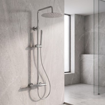 Colonna doccia con soffione doccetta tutta inox FLEX
