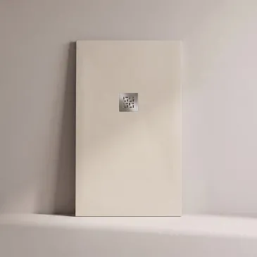 Receveur de douche en résine CREAM à trou latéral PLUS