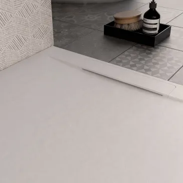 Receveur de douche en résine minérale blanche | Vincent
