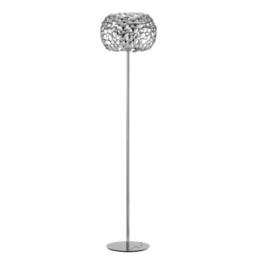 Lampadaire moderne blanc ou chromé 3xE27