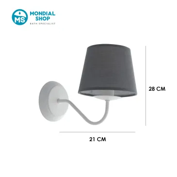 Applique in Tessuto Grigio e Metallo Bianco | Mondialshop