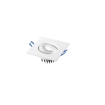 Spot carré orientable blanc ou nickel | Mondialshop