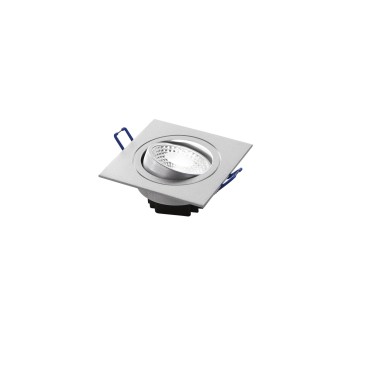 Faretto Orientabile Quadrato Bianco o Nichel | Mondialshop