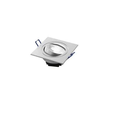 Spot carré orientable blanc ou nickel | Mondialshop
