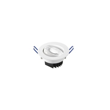 Spot rond orientable 6 W, blanc ou nickel | Mondialshop