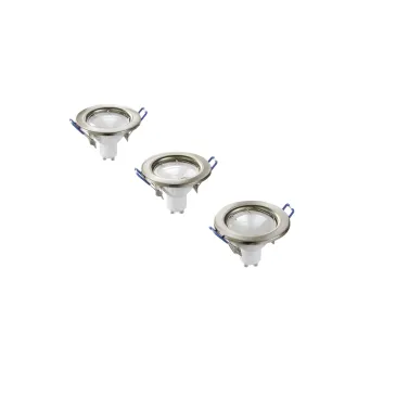 Kit 3 Faretti Nichel o Bianchi LED | Mondialshop