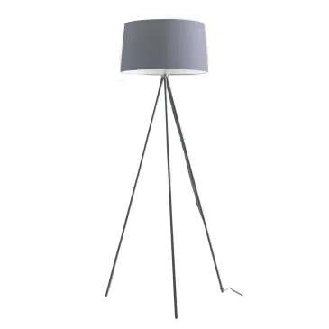 Lampadaire trépied en métal et tissu | Mondialshop