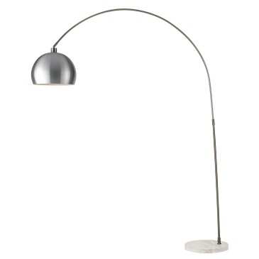 Lampada da Terra ad Arco Nichel o Bianca | Mondialshop