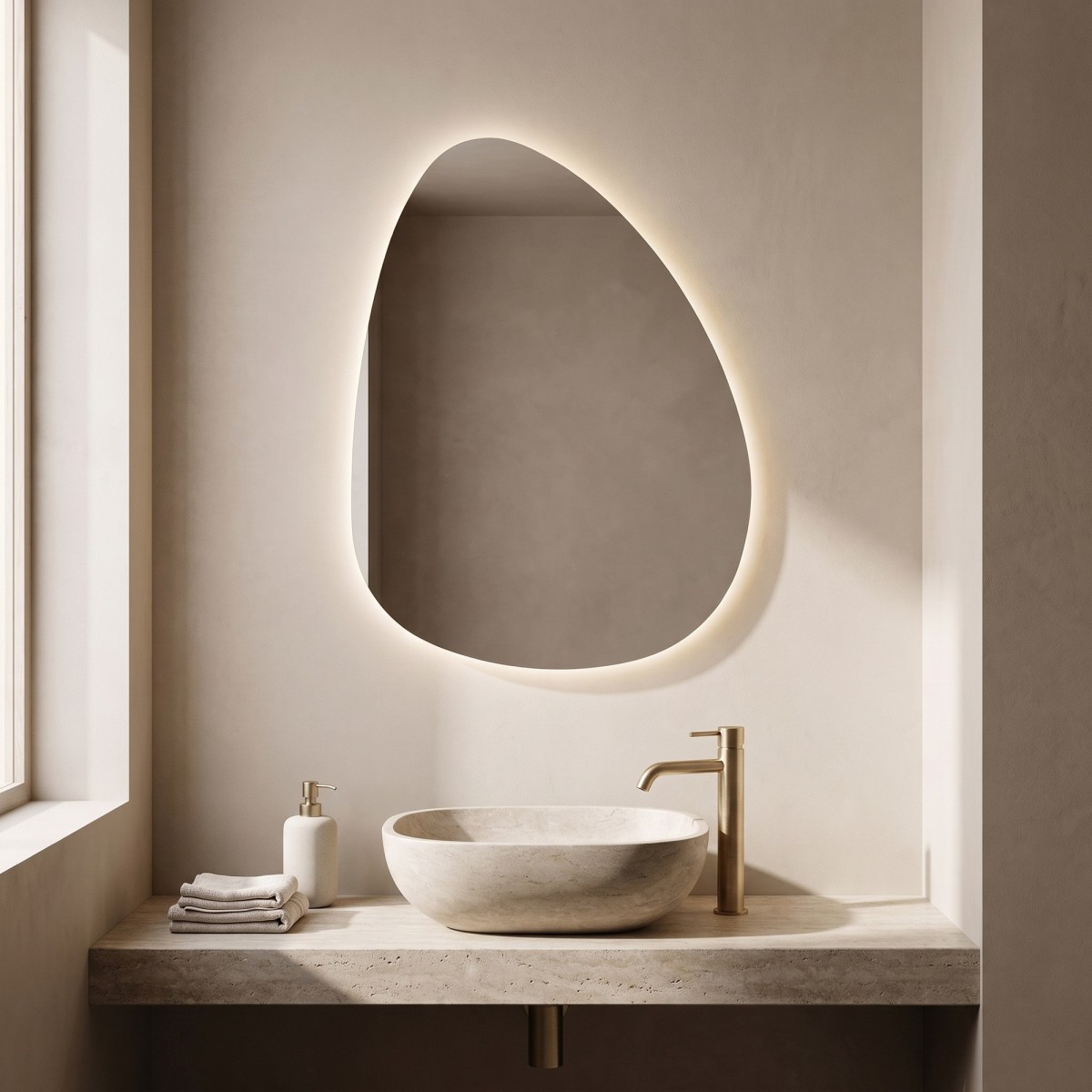 Miroir de salle de bain LED au design unique | Mondialshop
