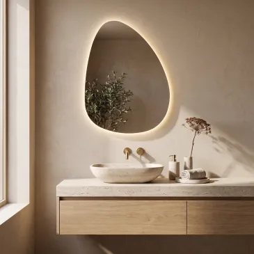 Miroir de salle de bain LED au design unique | Mondialshop
