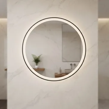 Specchio Tondo LED Oro o Nero Touch CCT | Mondialshop