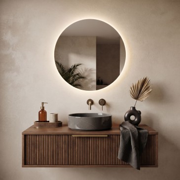 Miroir rond à écran tactile LED CCT | Mondialshop
