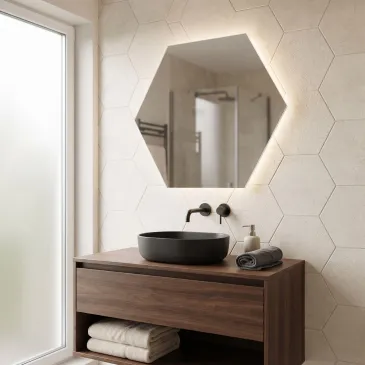 Miroir de salle de bain LED...
