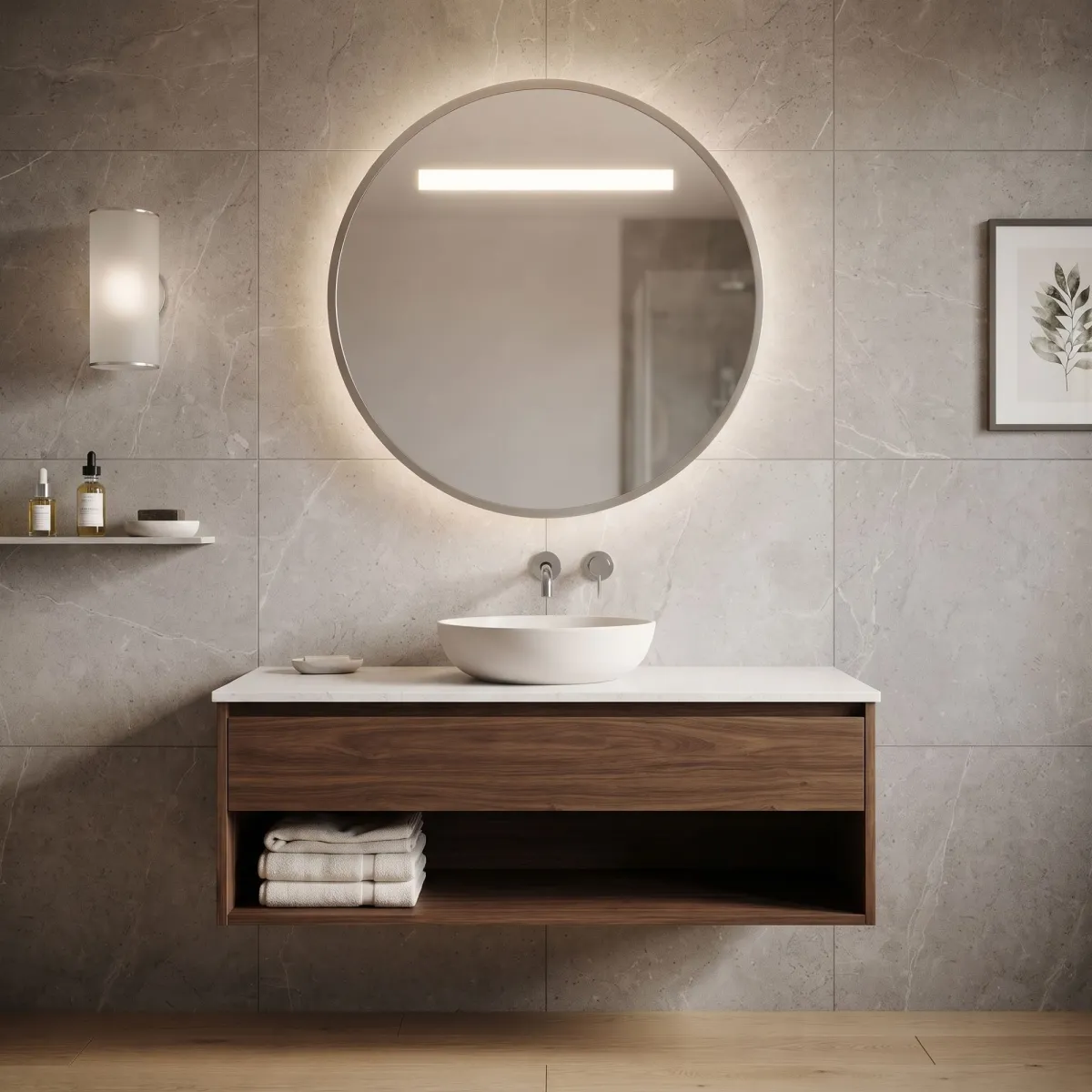 Specchio Tondo LED 60cm con CCT e Touch | Mondialshop