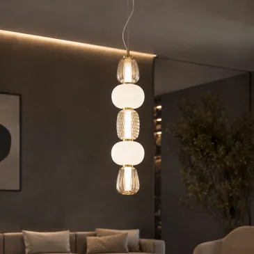 Suspension LED dorée 33W