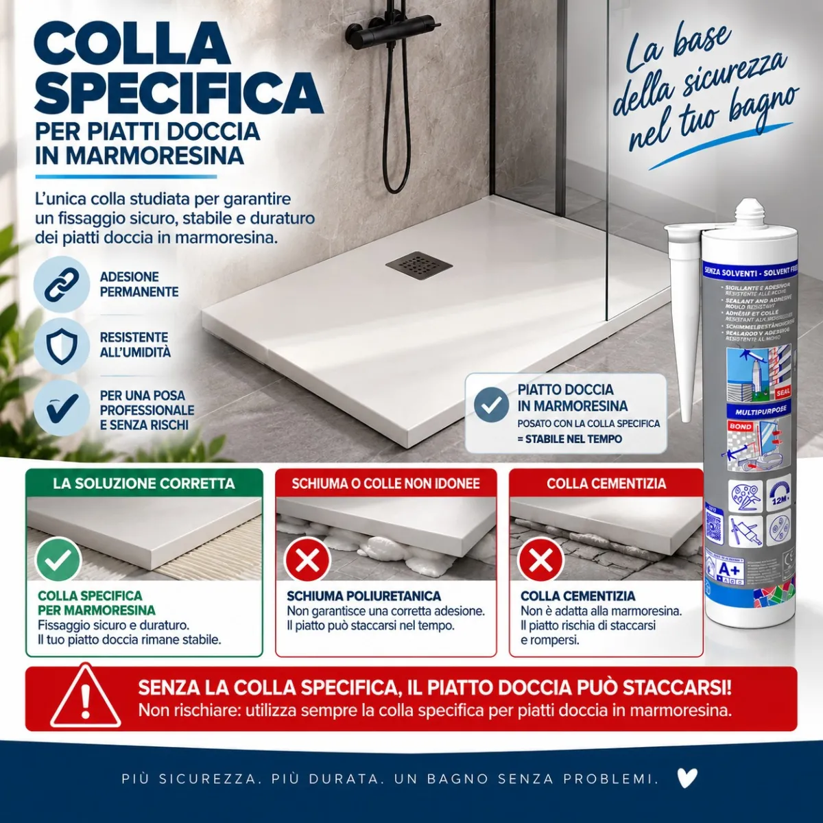 La meilleure colle pour receveurs de douche en résine...