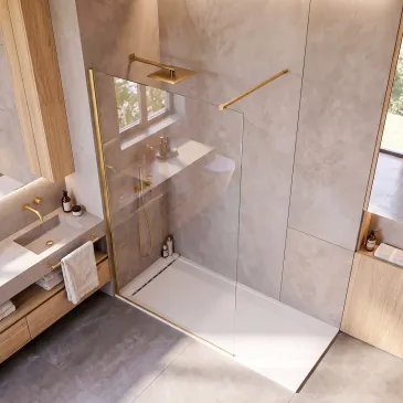 ISIDE begehbare Dusche 120 cm H200 8 mm Anti-Kalk-Glas