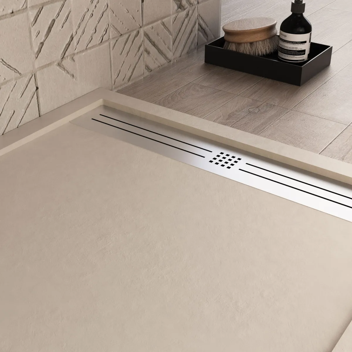 Piatto doccia 80X110 CREMA in marmo resina scarico...