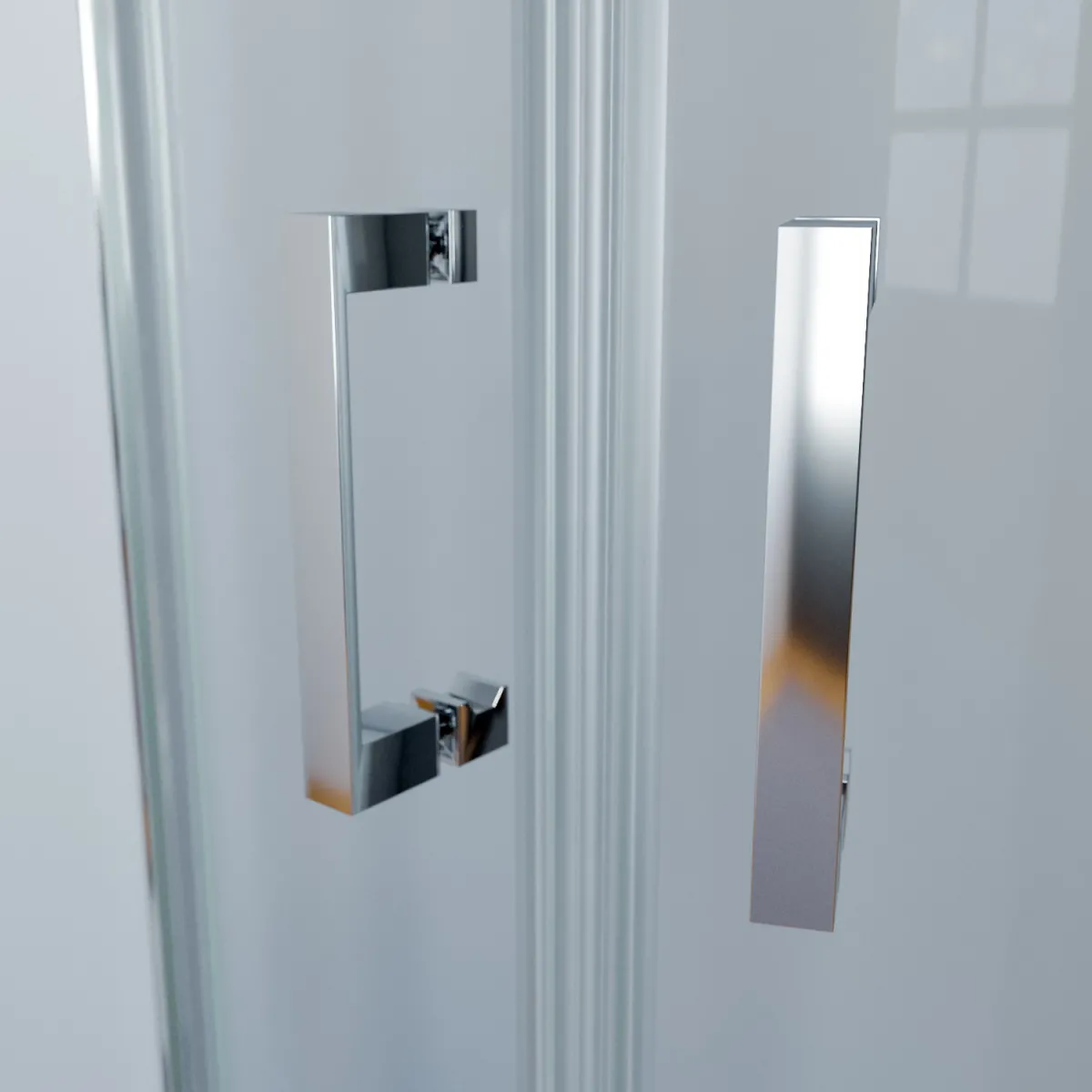 Box doccia 80x100 100x80 con angolo stondato h195 ATENA
