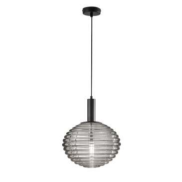 Lustre en métal doré ou noir E27