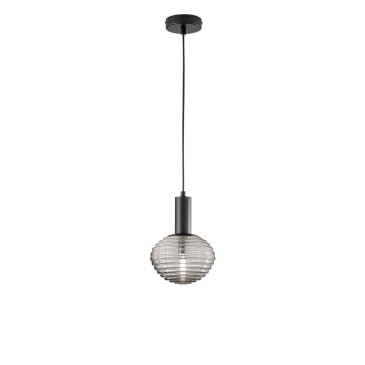 Suspension en métal doré ou noir E27