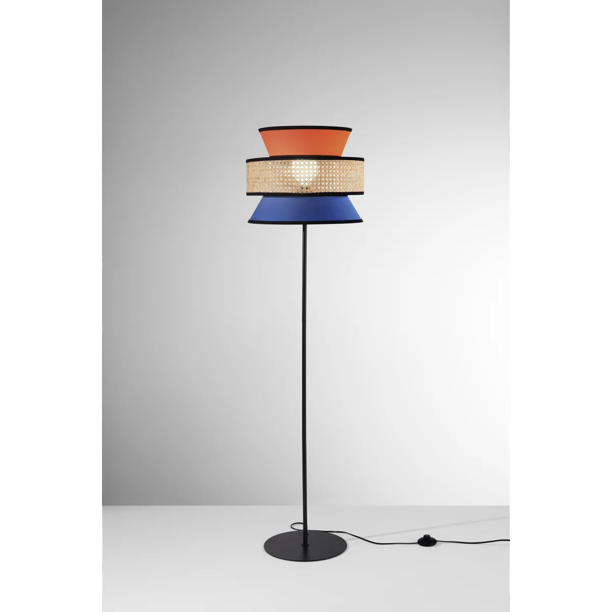 Lampadaire en rotin naturel E27 | Mondialshop