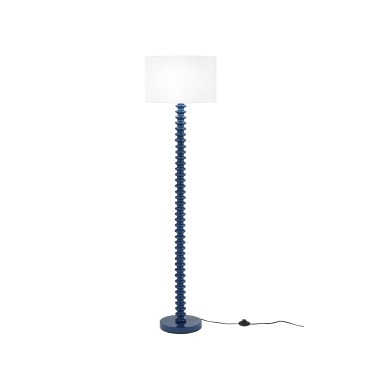 Stehlampe aus Metall und Samt in 4 Farben E27