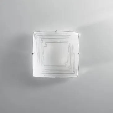 plafoniera moderna quadrata effetto brillantinato, declinata in tre taglie per un comfort visivo superiore.