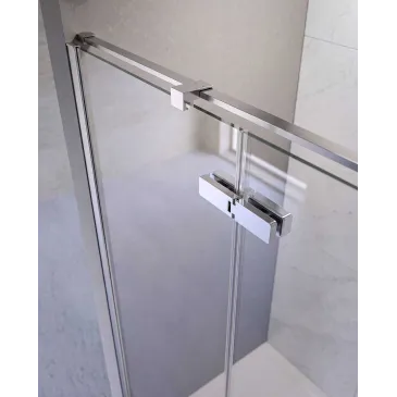 Porta doccia battente in cristallo extra chiaro VIOR 8 mm altezza 200 cm