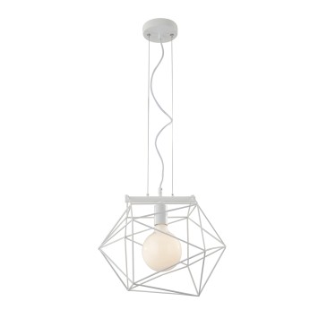 Suspension moderne noire ou blanche E27