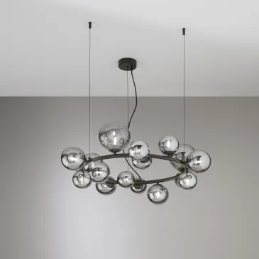 Sospensione Moderna Tonda Oro o Nera | Mondialshop