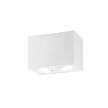 Plafoniera Quadrata 2xGU10 in Alluminio | Mondialshop