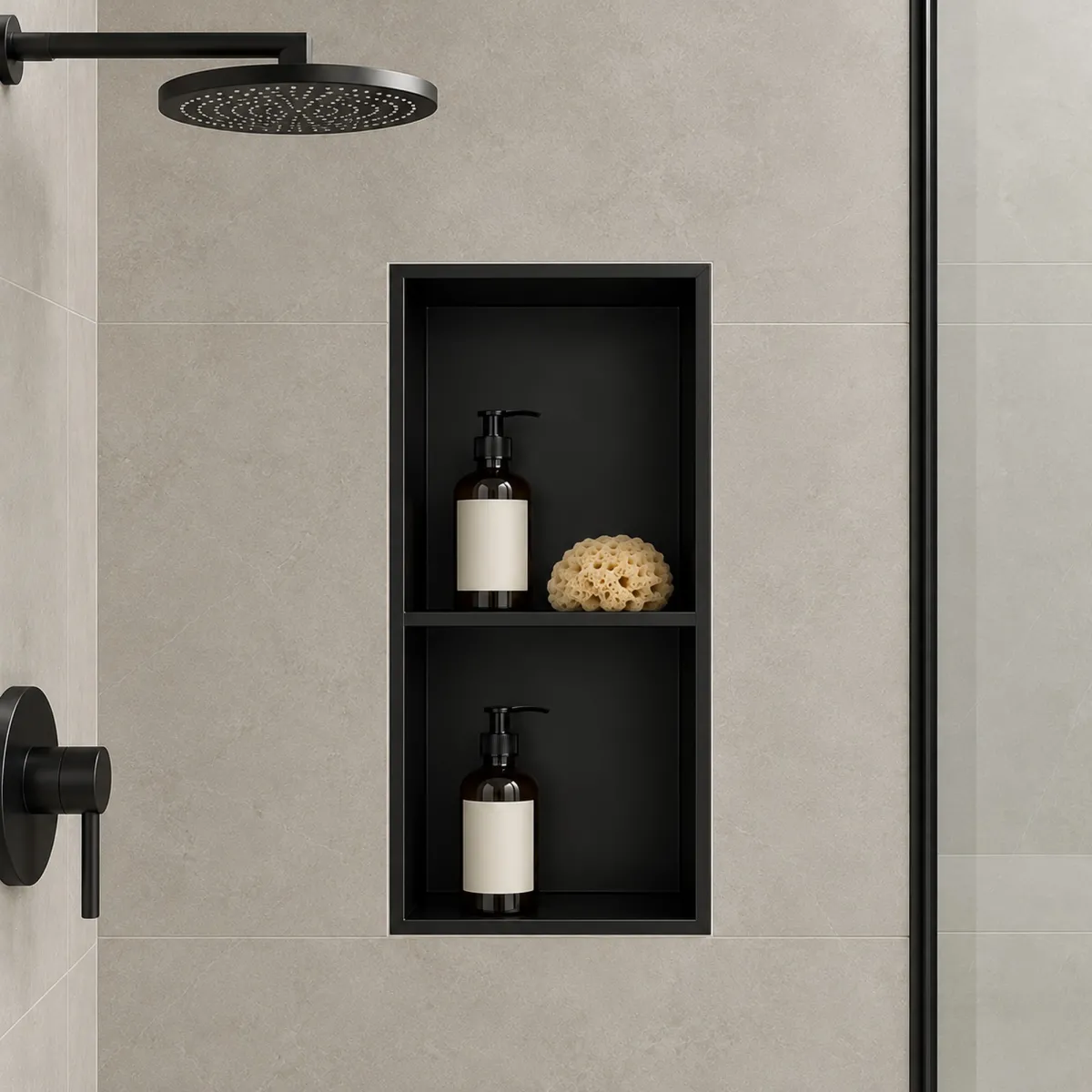 Nicchia per doccia 60X30 nera  GLAMOUR